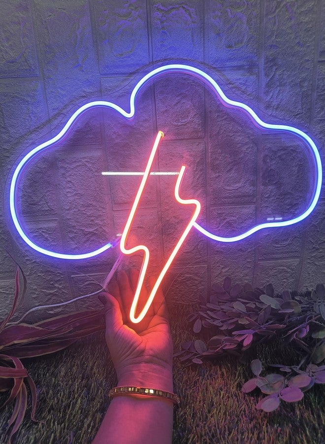 fabsouk Neon Sign Board for Bedroom, Living Room, Gaming Room Decor, Gift for Birthday and Anniversary (Cloud) - Image 1